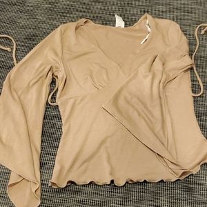 PS PerSextion Beige Belled Sleeve Top M.    D